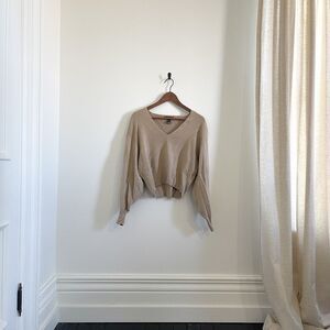 Cropped Long Sleeve Knit